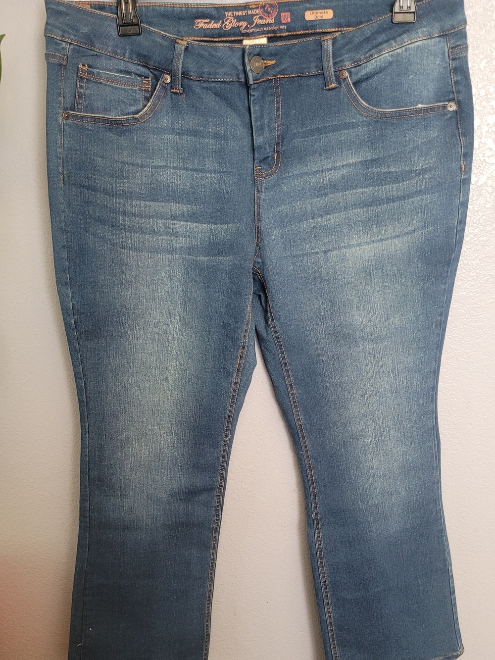 Faded Glory Women's Mid Wash Straight Leg Jeans